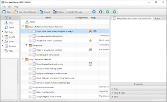 Keeps ideas, tasks, notes, and plans in one place